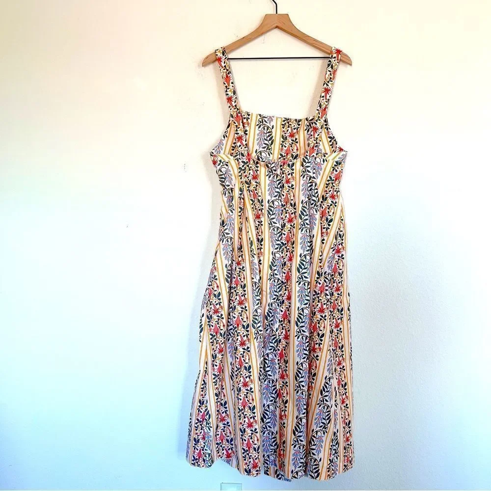 Agua by Agua Bendita Hortensia Pleated Floral Cotton Maxi Dress - Picture 7 of 13